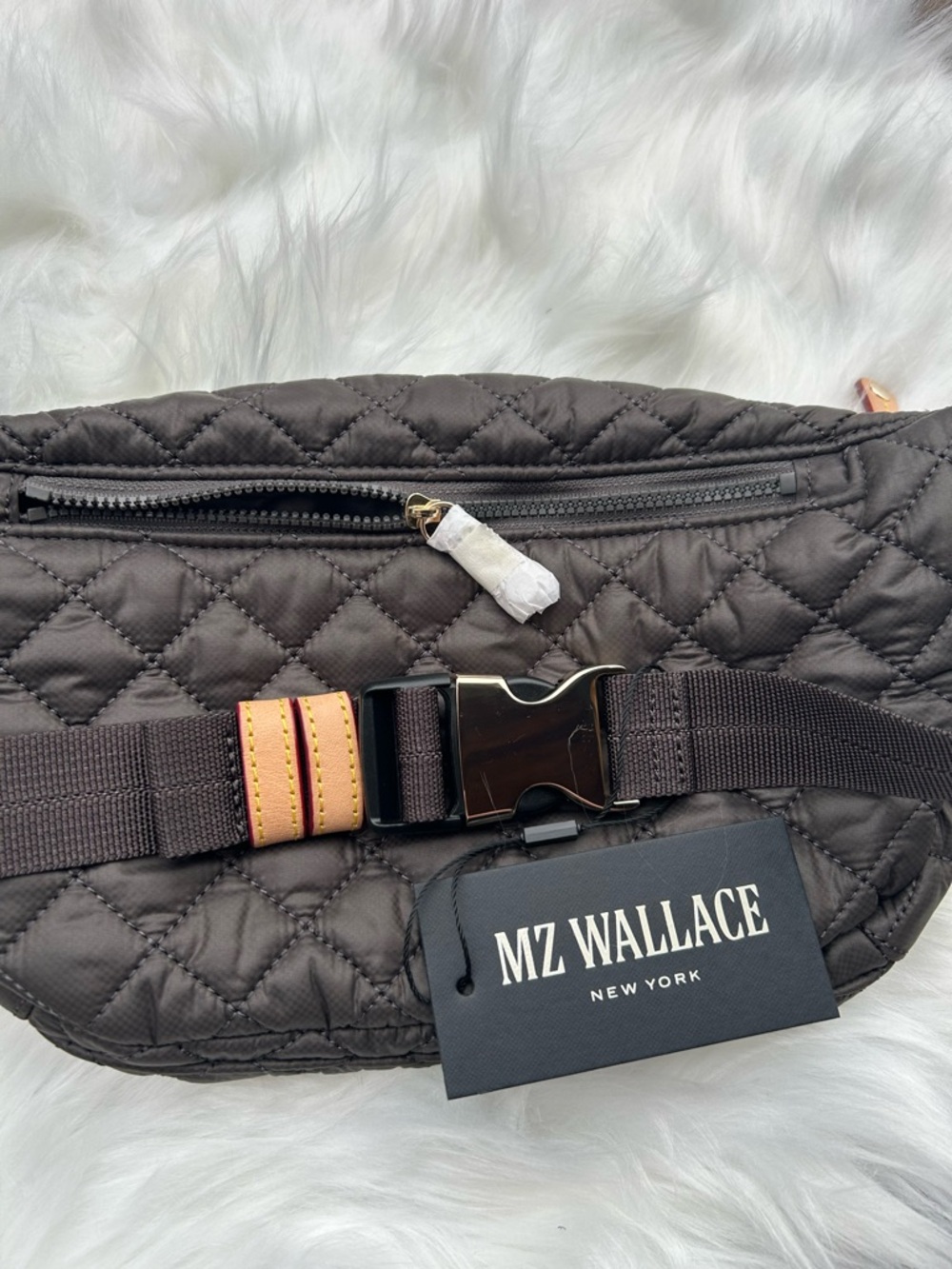 MZ Wallace Quilted Nylon Crossbody Sling - MAGNET with Gold Hardware - Picture 5 of 10